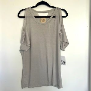Chaser gray cut-out t-shirt